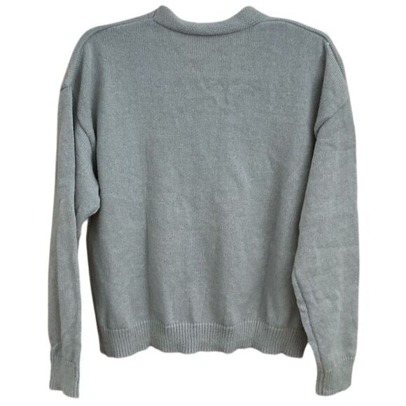 Grey Cardigan with Daisy Embroidery XL - Picture 3 of 3